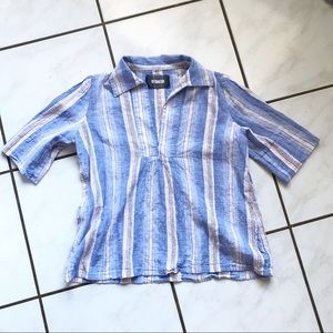 Reformation Multicolor Stripe Blouse